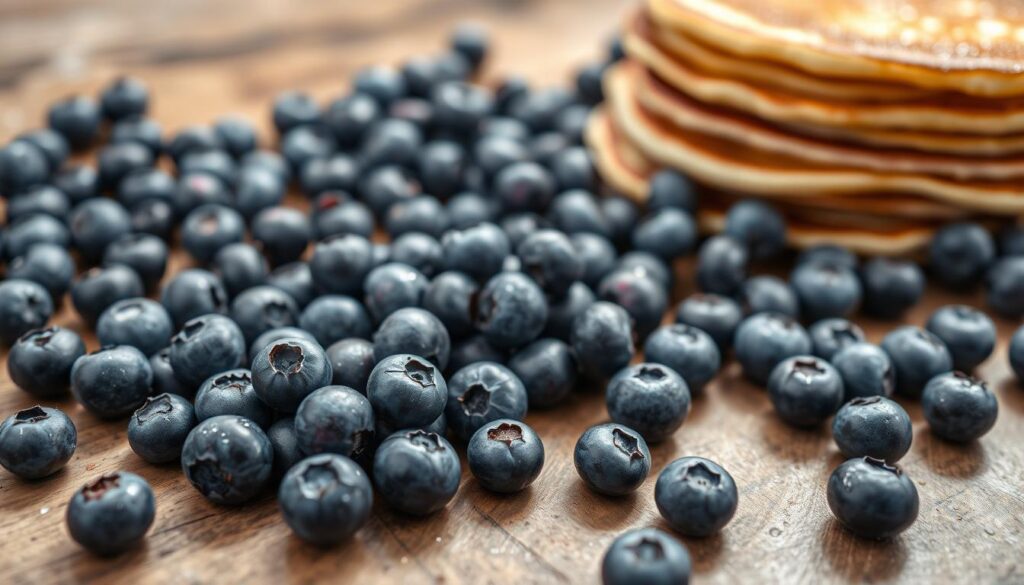 Pancakes aux myrtilles : une touche fruitée et acidulée