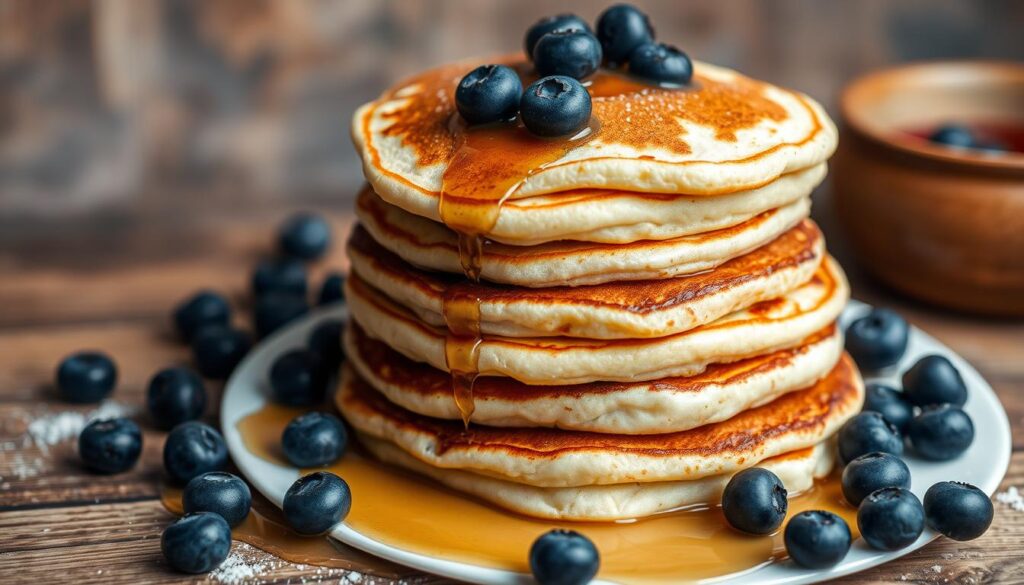 Pancakes aux myrtilles : une touche fruitée et acidulée